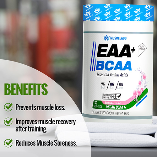 Muscle Add Eaa+Bcaa Essential Amino Acids30Serv.390G.Tropical Twist